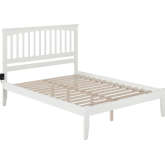Mission Queen Bed with Open Footboard in White