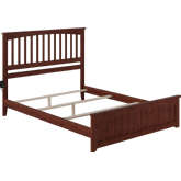 Mission Queen Bed with Matching Footboard in Walnut