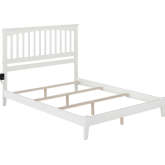 Mission KIng Bed with Open Footboard & Turbo Charger in White