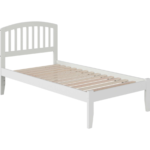 Richmond Twin Bed with Open Foot Rail in White