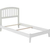 Richmond Twin Bed with Open Footboard & Turbo Charger in White
