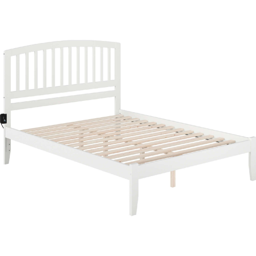Richmond Queen Bed with Open Foot Rail in White