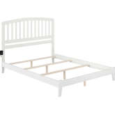 Richmond Queen Bed with Open Footboard & Turbo Charger in White