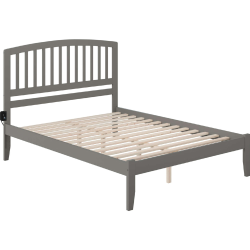 Richmond King Bed with Open Footboard in Grey