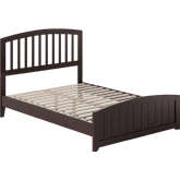 Quincy Full Low Profile Platform bed with USB & Matching Footboard in Espresso Finish