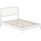 Quincy Full Low Profile Platform bed with USB in White Finish Wood