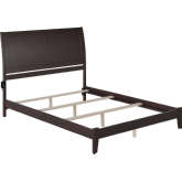Portland Queen Bed with Open Footboard & Turbo Charger in Espresso