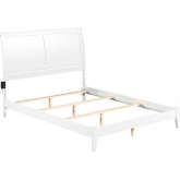 Portland Traditional Queen Bed in White Finish Wood