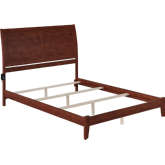 Portland KIng Bed with Open Footboard & Turbo Charger in Walnut