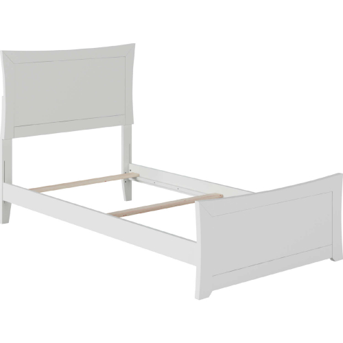 Metro Twin Bed with Matching Footboard in White