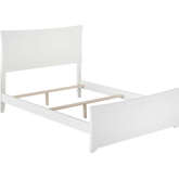 Metro Full Bed with Matching Footboard in White