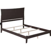 Metro Queen Bed with Open Footboard & Turbo Charger in Espresso