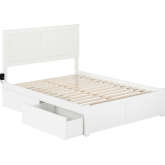 Canyon Full Platform Bed with 2 Drawers in White Finish Wood