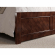 Berkshire Queen Low Profile Platform Bed with USB & Matching Footboard in Walnut Finish