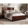 Berkshire Queen Low Profile Platform Bed with USB & Matching Footboard in Walnut Finish