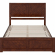 Berkshire Queen Low Profile Platform Bed with USB & Matching Footboard in Walnut Finish
