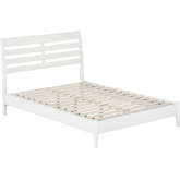 Savannah Full Low Profile Platform Bed in White Finish Wood