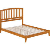 Richmond Queen Low Profile Platform Bed in Light Toffee Solid Wood