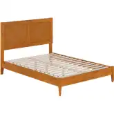 Berkshire Full Low Profile Platform Bed in Light Toffee Wood