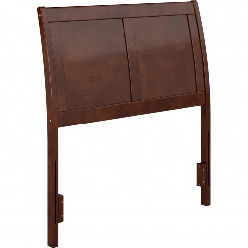 Portland Twin Sleigh Panel Headboard in Walnut Wood