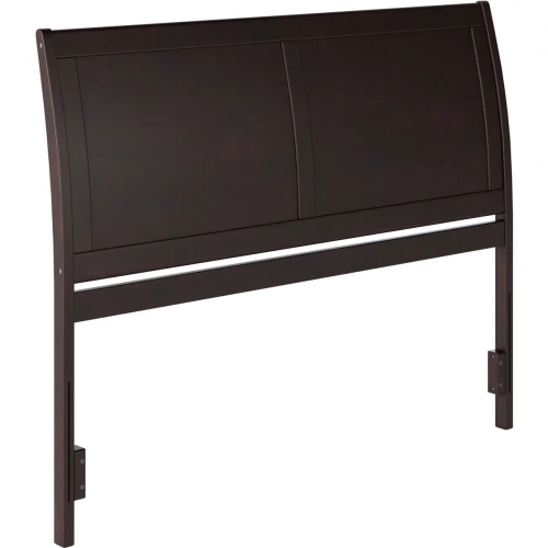 Portland Queen Sleigh Panel Headboard in Espresso Wood