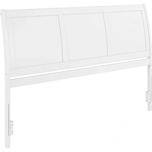 Portland King Sleigh Panel Headboard in White Wood