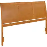 Portland King Sleigh Panel Headboard in Light Toffee Wood
