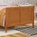 Valencia Twin Low Profile Sleigh Platform Bed w/ Footboard in Light Toffee Wood