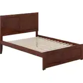 Canyon Full Platform Bed w/ Footboard in Walnut Wood