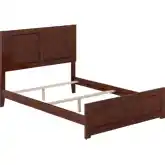 Canyon Full Foundation Bed Frame w/ Footboard in Walnut Wood