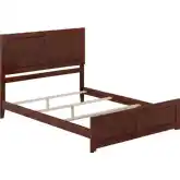 Canyon Queen Foundation Bed Frame w/ Footboard in Walnut  Wood