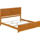Canyon King Foundation Bed Frame w/ Footboard in Light Toffee Wood