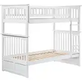 Columbia Twin over Twin Bunk Bed in White