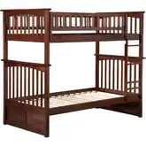 Columbia Twin over Twin Bunk Bed in Antique Walnut