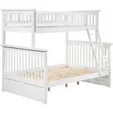 Columbia Twin over Full Bunk Bed in White