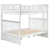 Columbia Full over Full Bunk Bed in White
