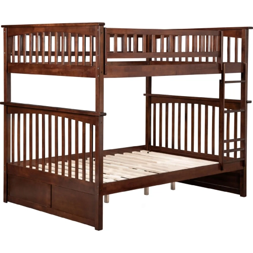 Columbia Full over Full Bunk Bed in Antique Walnut