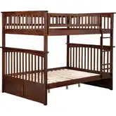 Columbia Full over Full Bunk Bed in Antique Walnut