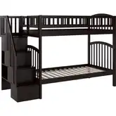 Westbrook Staircase Twin over Twin Bunk Bed in Espresso