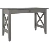 Lexi X Design Desk with Drawer in Grey Finish Wood