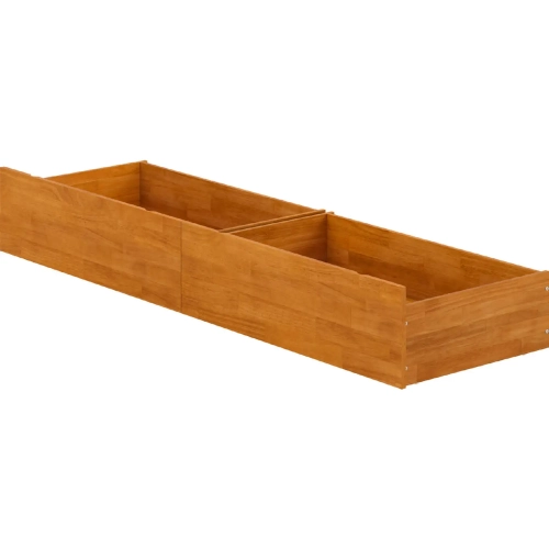 Urban Queen or King or Twin XL Bed Drawers in Light Toffee Finish Wood