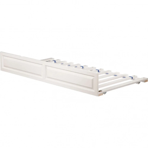 Raised Panel Twin Trundle Bed in White Finish