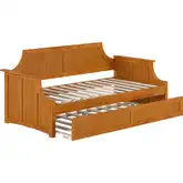 Cambridge Twin Daybed with Twin Trundle in Light Toffee Wood