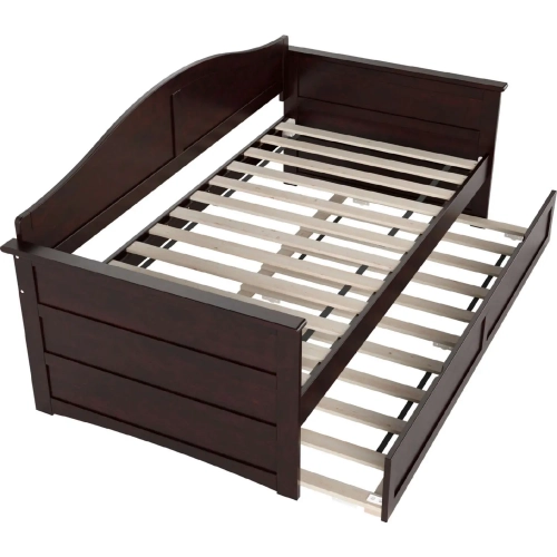 Acadia Twin Daybed with Twin Trundle in Espresso Finish Wood