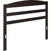 Warren Full Arched Horizontal Slat Headboard in Espresso Wood