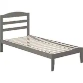 Warren Twin XL Bed in Grey Finish