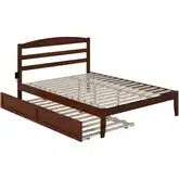 Warren Queen Bed with Twin XL Trundle in Grey Finish