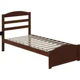 Warren Twin Bed with Footboard in Walnut Finish