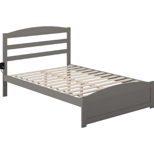 Warren Full Bed with Footboard in Grey Finish