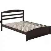 Warren Queen Platform Bed with Footboard in Espresso